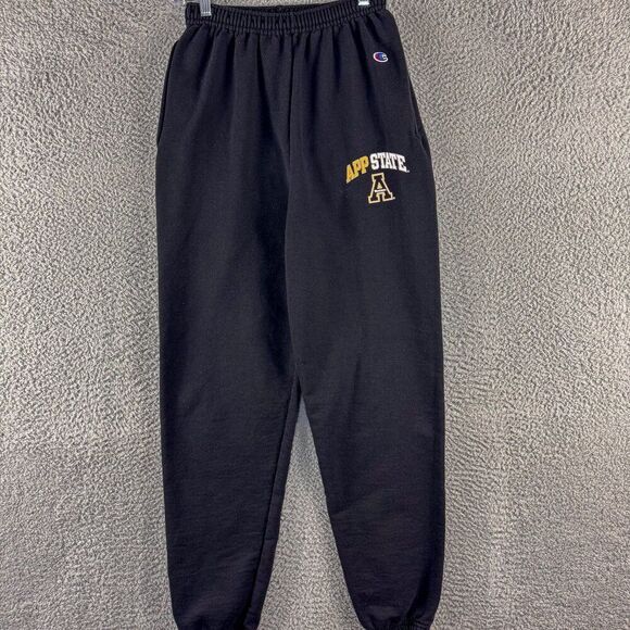 App State Mountaineers Sweatpants Womens Small Black Outdoor Gym‎ Run Champion - Picture 1 of 16